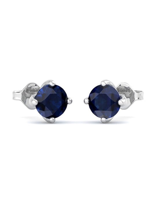 925 Sterling Silver Circular Cubic Zirconia Studs Earrings - Inddus Jewelry