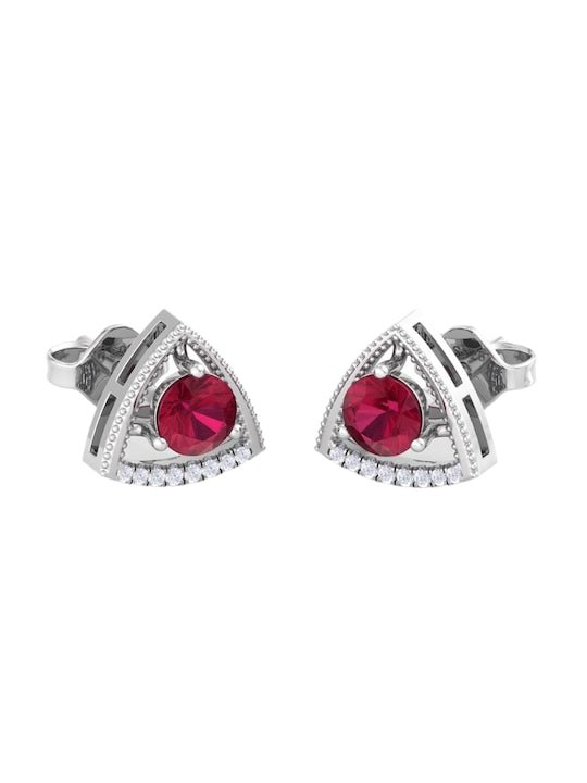 925 Sterling Silver Circular Studs Earrings - Inddus Jewelry