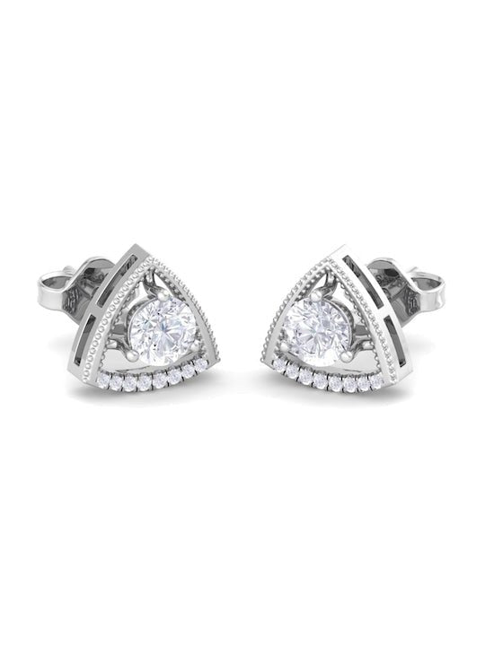 925 Sterling Silver Circular Studs Earrings - Inddus Jewelry