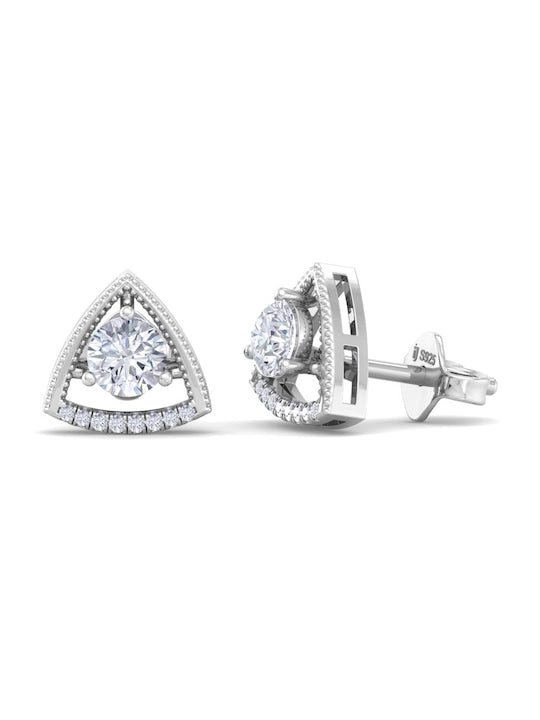 925 Sterling Silver Circular Studs Earrings - Inddus Jewelry