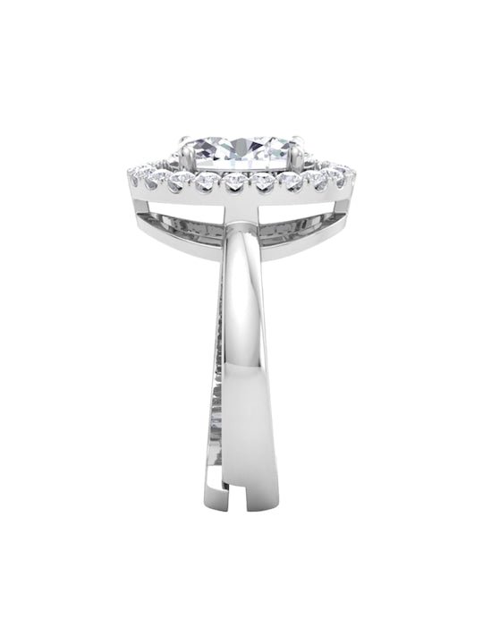 925 Sterling Silver CZ-Studded Finger Ring - Inddus Jewelry