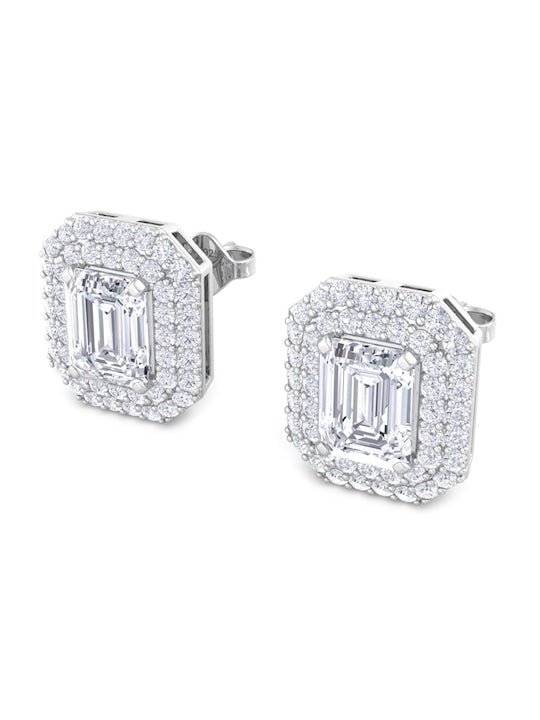 925 Sterling Silver Geometric Studs Earrings - Inddus Jewelry