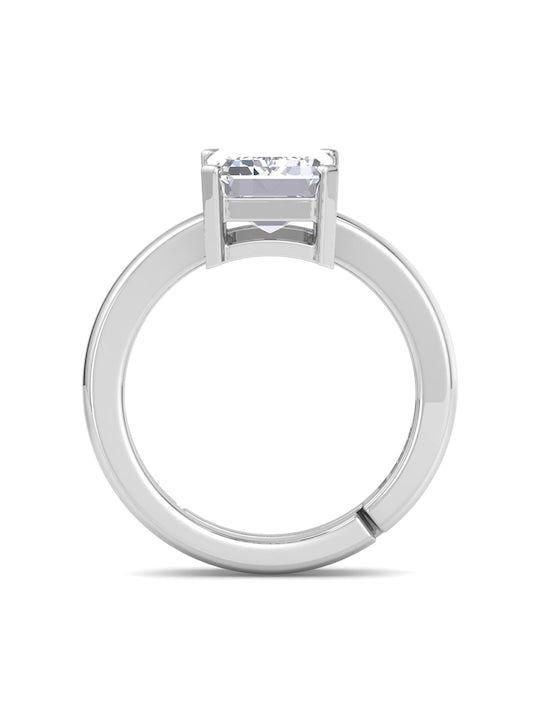 925 Sterling Silver Rhodium-Plated Adjustable Finger Ring - Inddus Jewelry