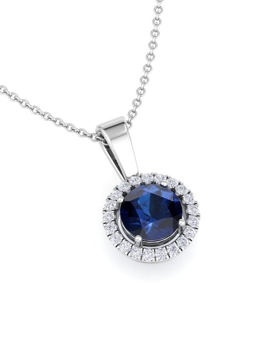 Rhodium-Plated CZ-Studded 925 Sterling Silver Pendant - Inddus Jewelry