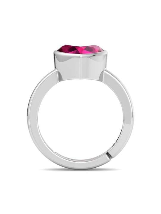 Sterling Sliver CZ Rhodium Plated Ring - Inddus Jewelry